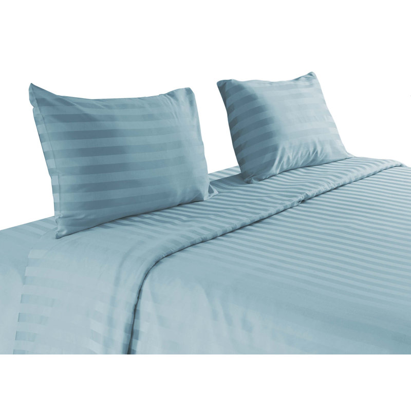 Royal Sateen 500 Thread Count Striped EgyptianQuality Cotton Sateen Sheet Set Wayfair.ca